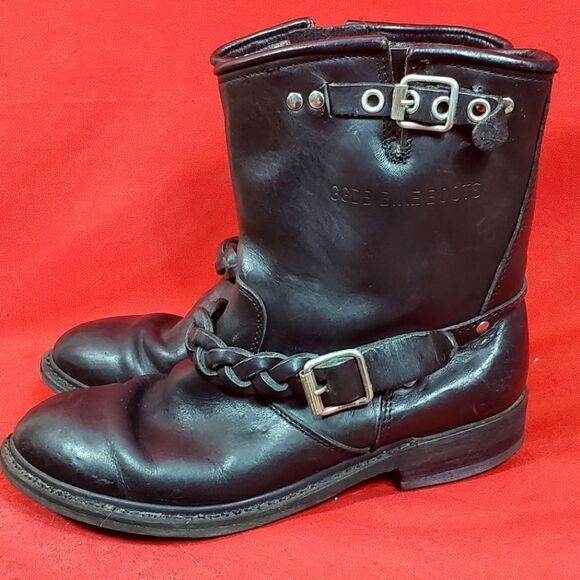 GOLDEN GOOSE BIKER BOOT Black Womens Size 8 - Picture 4 of 8